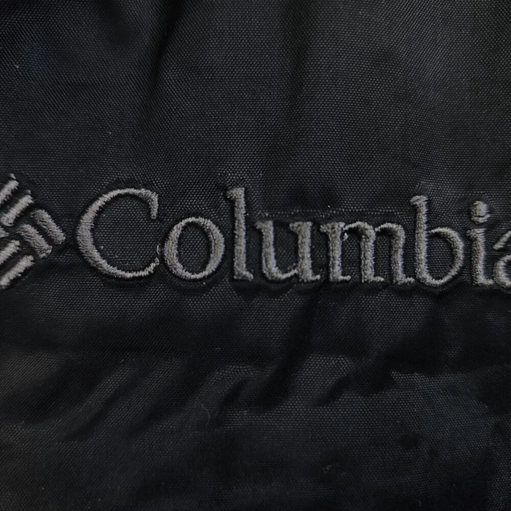 Columbia Men's Large Black & Gray Full Zip Windbreaker Jacket Mesh Lining Snap - Picture 5 of 16